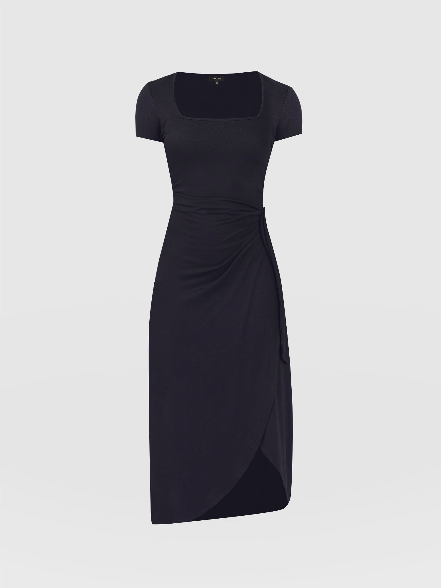 Amelia Short Sleeve Wrap Dress Navy - Women's Dresses | Saint + Sofia® EU